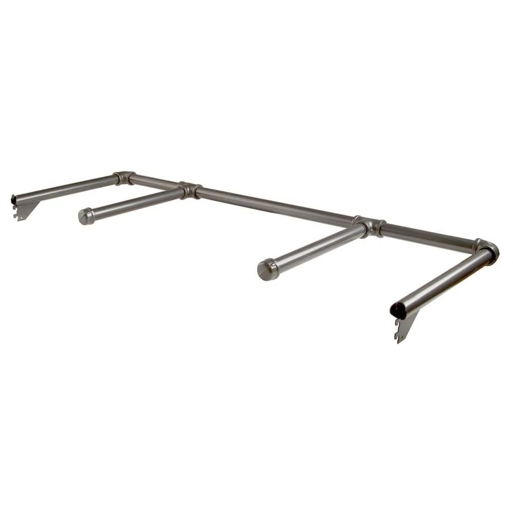 Pipeline 48 in. W Anthracite Gray Hangbar with 2-Faceouts for Wall Units (Pack of 2) by Econoco