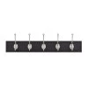 27 in. Black Rack with 5 Satin Nickel Hooks by Home Decorators Collection