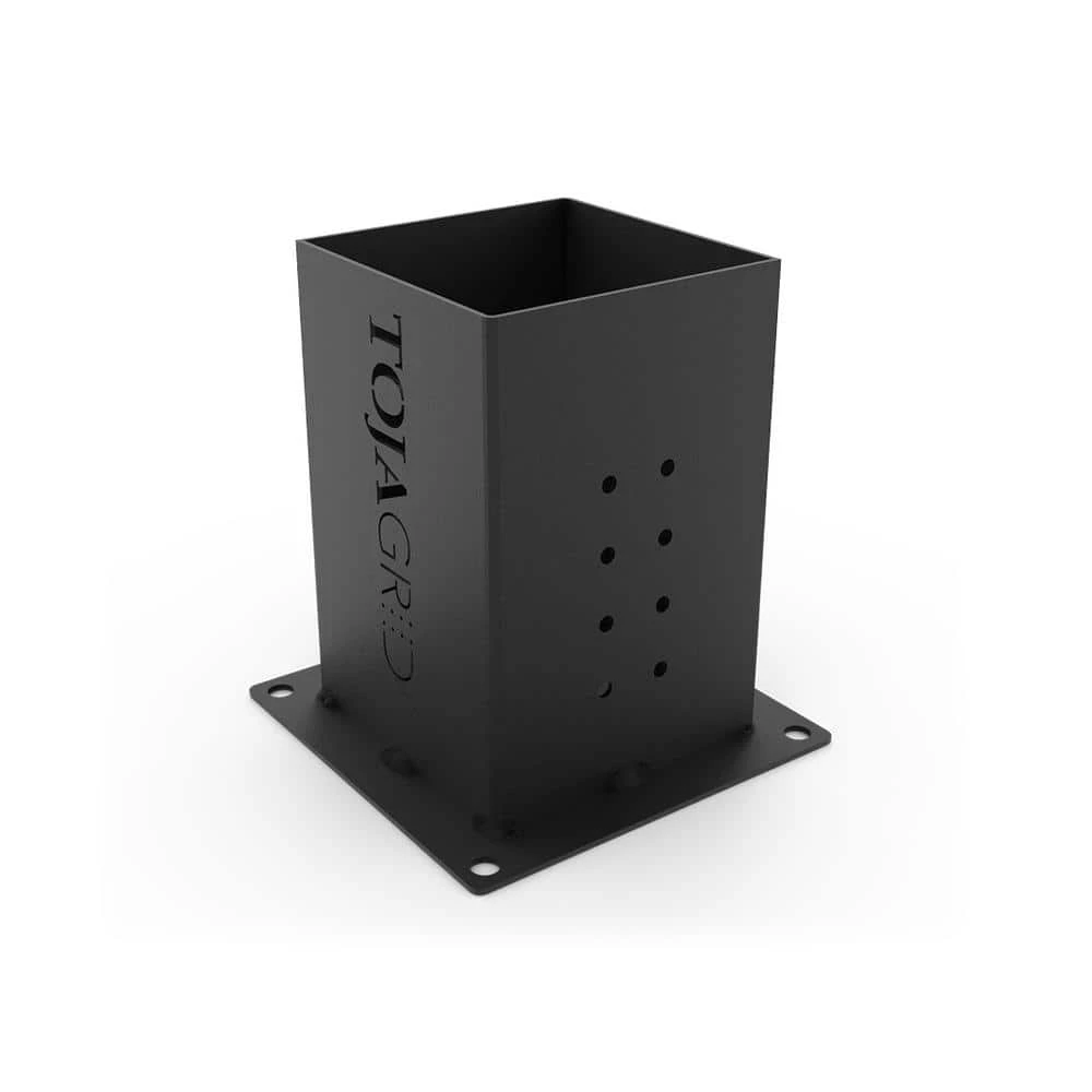 6 in. x 6 in. Solo Pergola Post Base and Wall Mount Bracket for Wood Posts (4-Pack) by TOJA GRID - Image 2