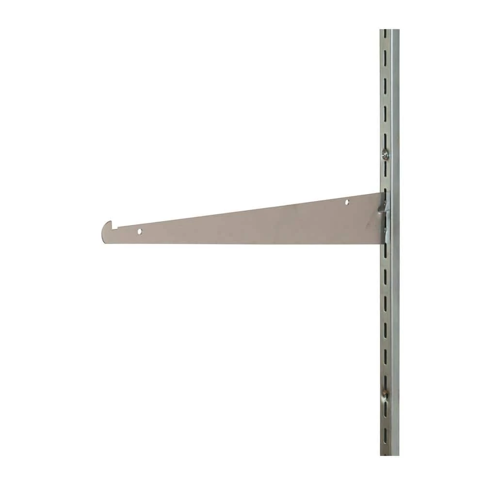 12 in. L Tap-In Style Chrome Shelf Brackef for President Line Slotted Standards (Pack of 25) by Econoco - Image 2