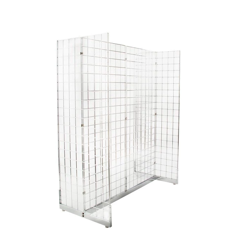 50 in. L x 25 in. W Chrome Grid Panel Gondola Base by Econoco - Image 2