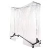 64 in. W x 70 in. H Clear Vinyl Cover with Metal Support Bars for RZK/7, RZK/8 and RZK8RNG Metal Rolling Garment Racks by Econoco