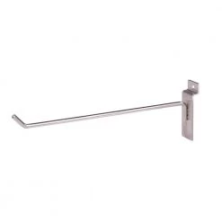 10 in. Satin Nickel Hook for Slatwall (Pack of 96) by Econoco