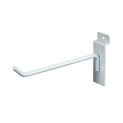 6 in. White Deluxe Hook for Slatwall (Pack of 96) by Econoco