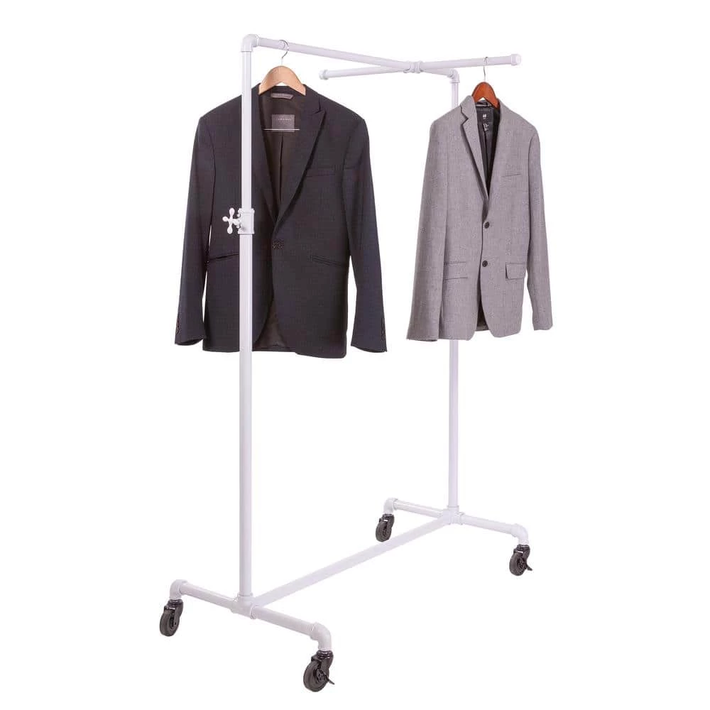 White Metal Clothes Rack 41 in. W x 72 in. H by Econoco - Image 2
