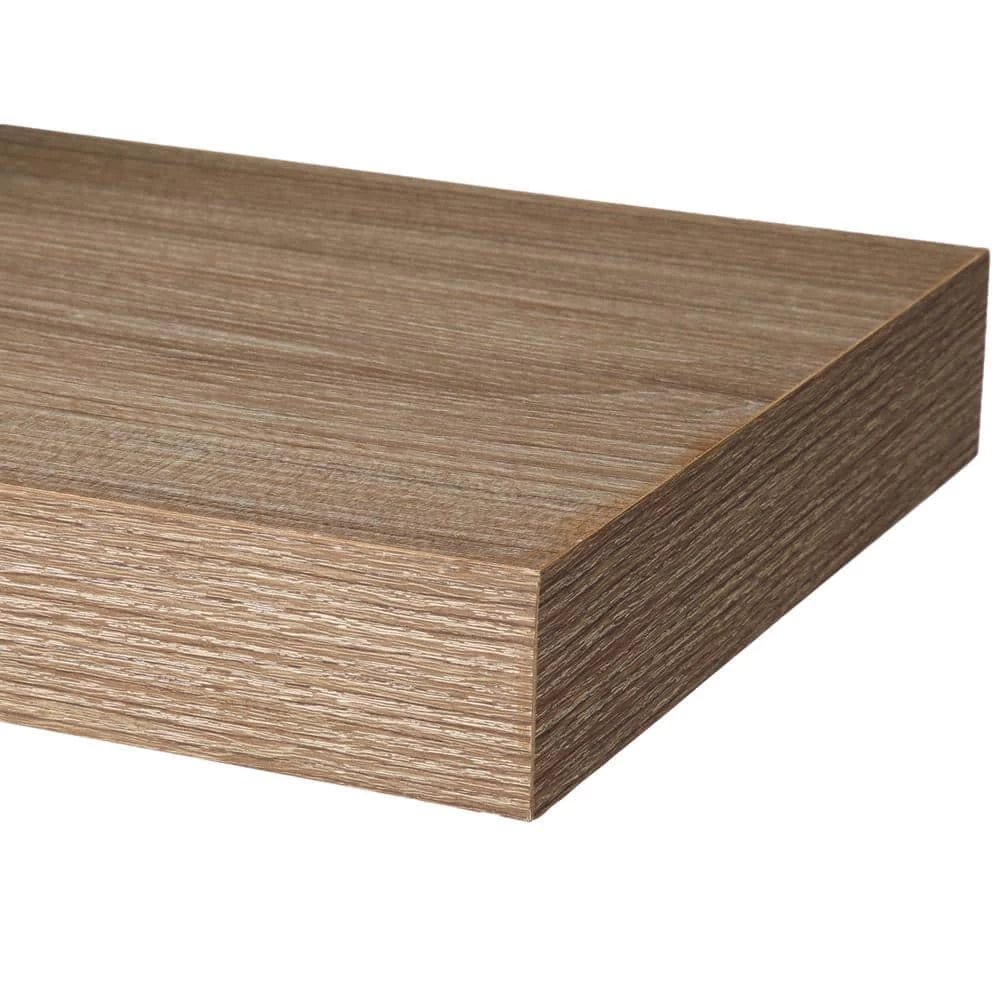 23.6 in. W x 10.2 in. D x 2 in H Driftwood Gray Oak Floating Shelf by Home Decorators Collection - Image 3