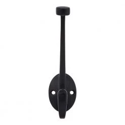 5-5/8 in. Matte Black Pilltop Wall Hooks (6-Pack) by Home Decorators Collection