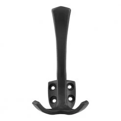 5 in. Matte Black Triple Wall Hook (4-Pack) by Home Decorators Collection