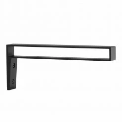 10 in. Matte Black Strap Bracket for Wood Shelving by Home Decorators Collection