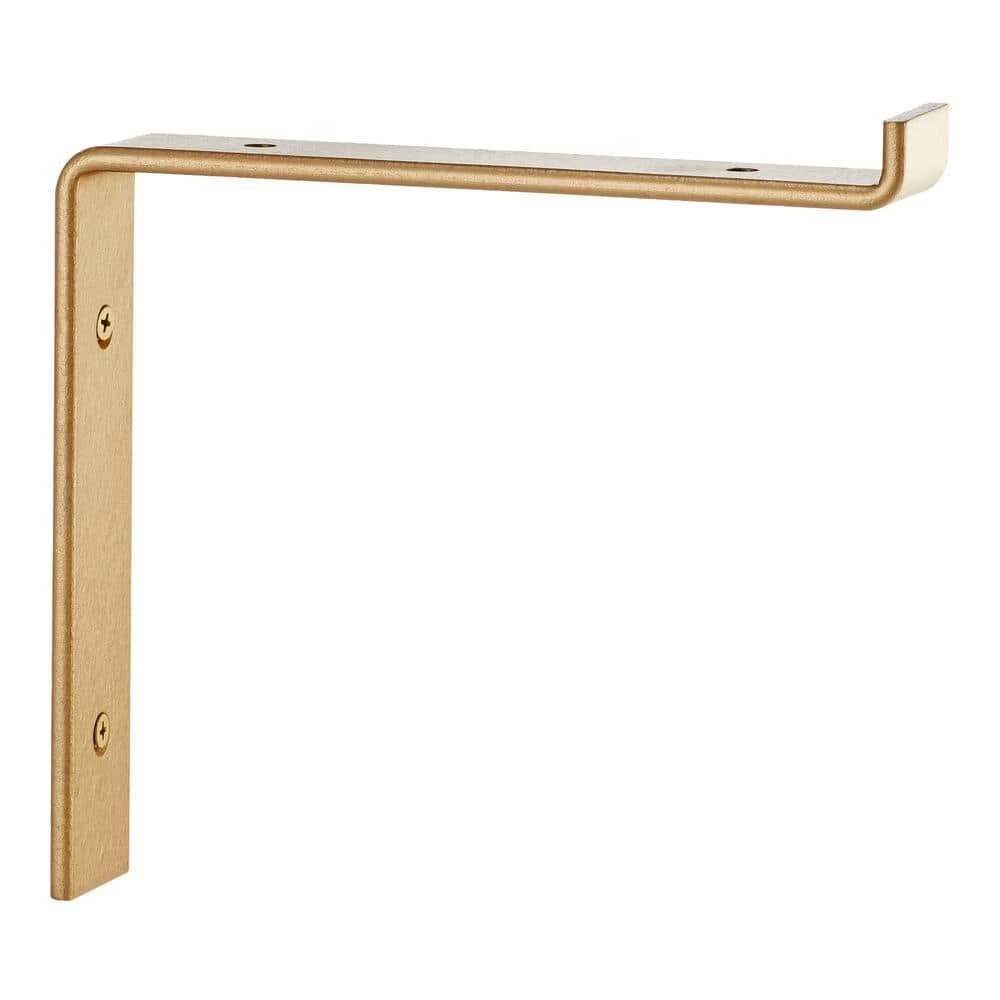 8 in. Matte Gold Steel Shelf Bracket by Home Decorators Collection
