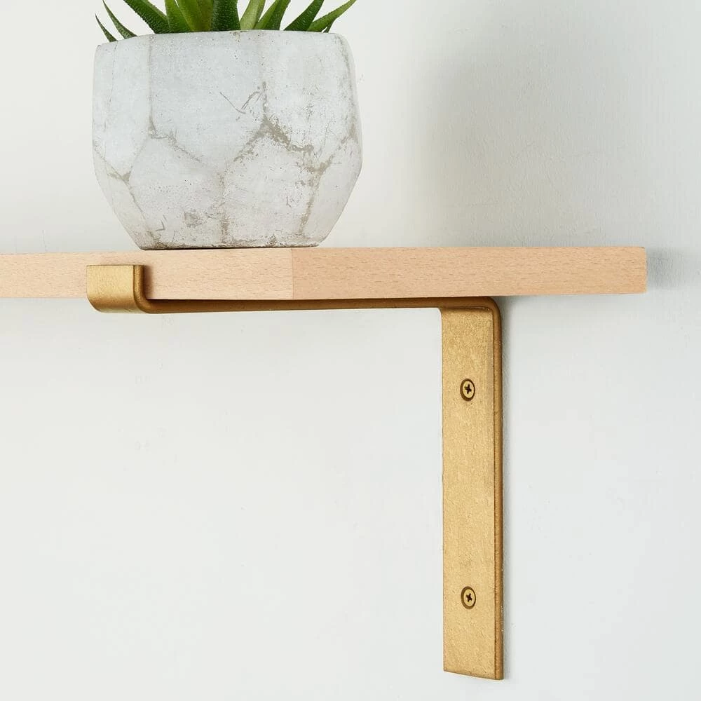 8 in. Matte Gold Steel Shelf Bracket by Home Decorators Collection - Image 3