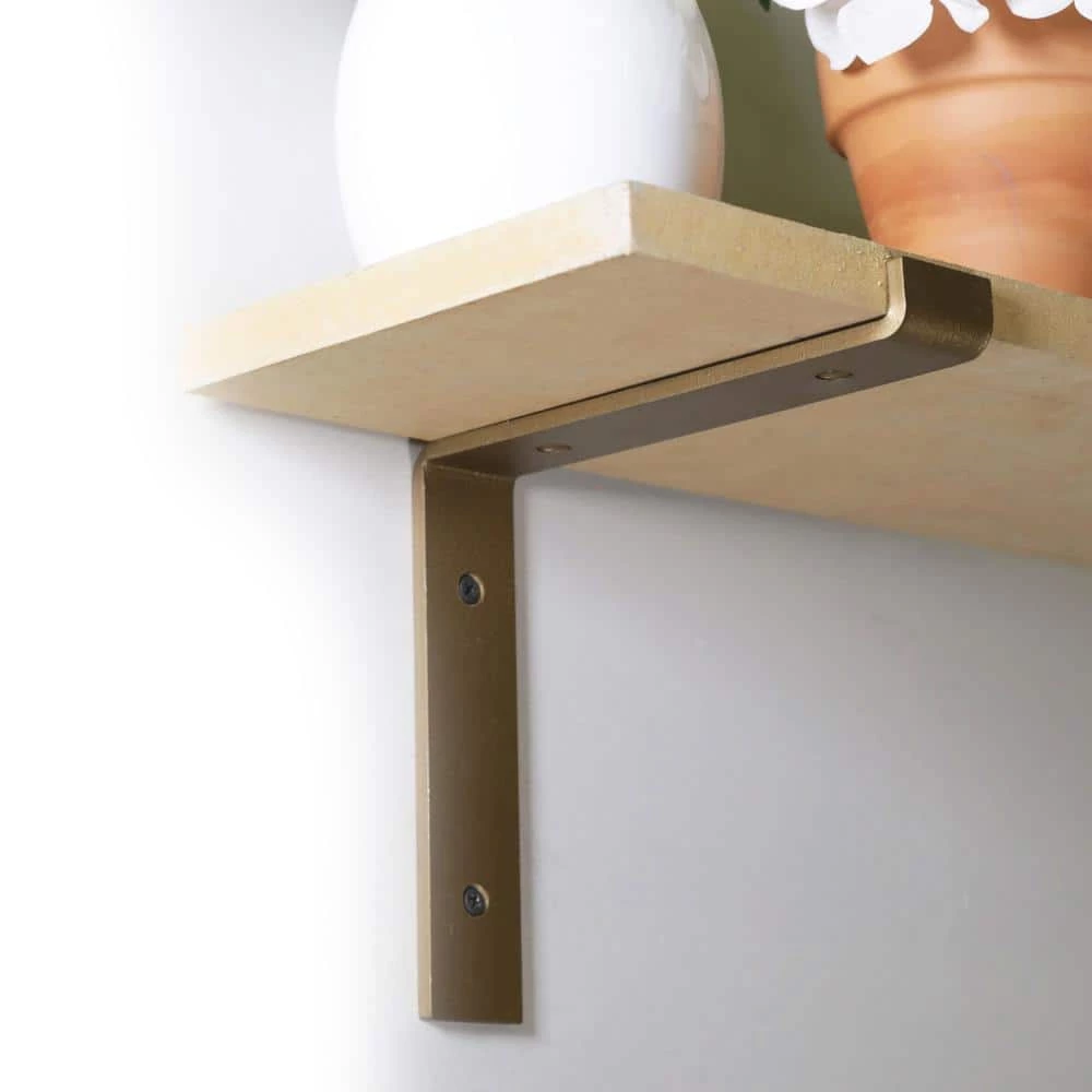8 in. Matte Gold Steel Shelf Bracket by Home Decorators Collection - Image 5