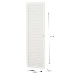 Shutter 43.5 in. H x 15.5 in. W x 1 in. D Modular Closed Left Locker in Off White by Home Decorators Collection