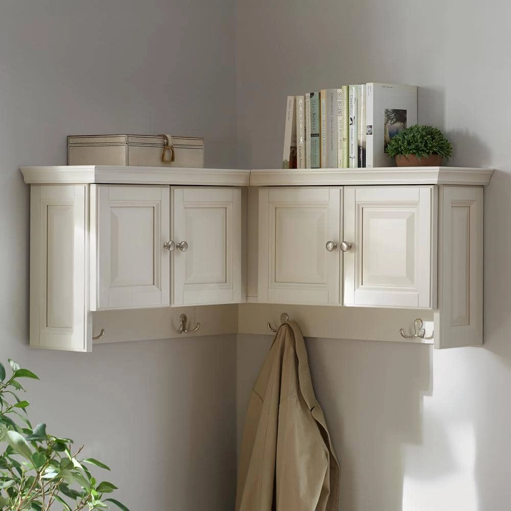 Walker Polar White Corner Wall Cabinet by Home Decorators Collection - Image 2