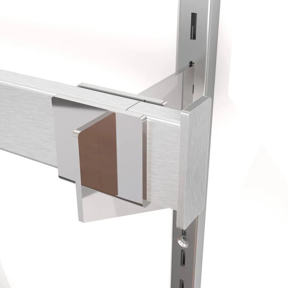 2 in. L x 1 in. W Satin Chrome End Cap for Rectangular Tubing (Pack of 100 by Econoco - Image 3