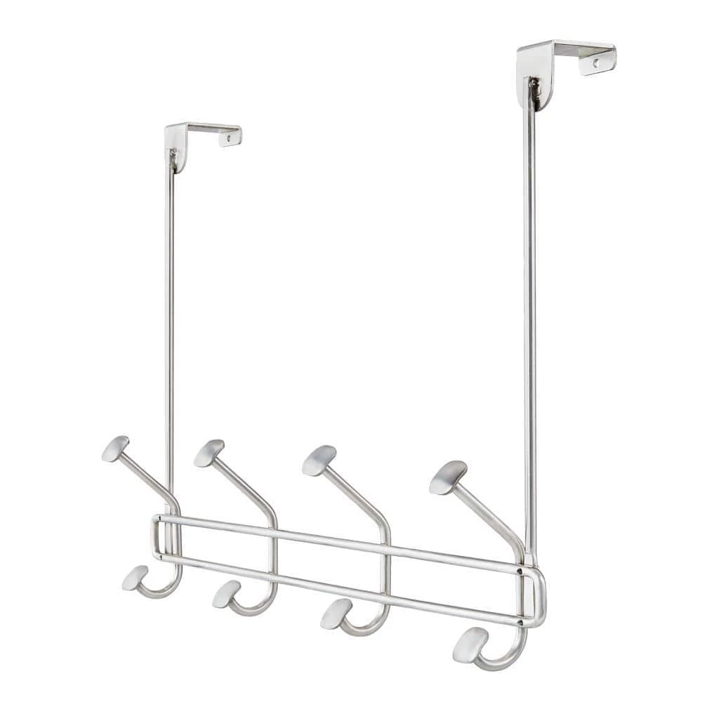 Adjustable Over- The -Door 16 in. Satin Nickel Hook Rack with 4 Hooks by Home Decorators Collection - Image 2