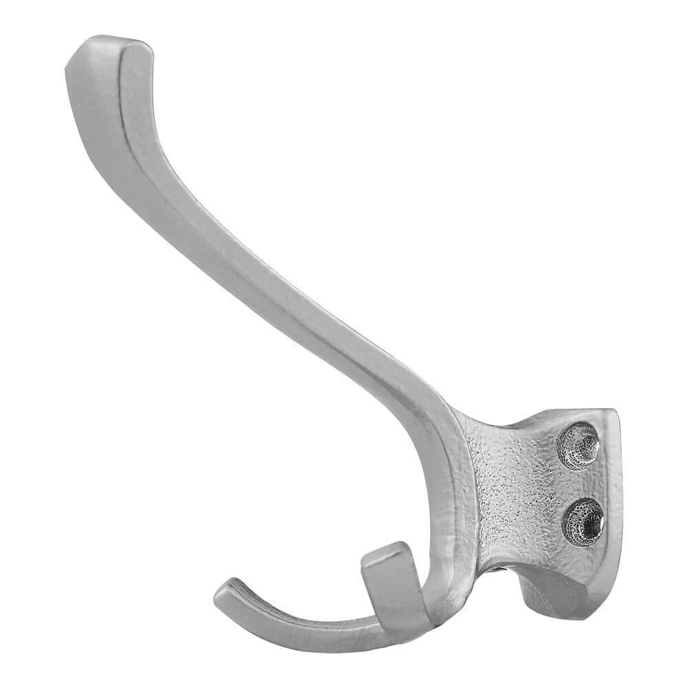 5 in. Satin Nickel Triple Wall Hook (4-Pack) by Home Decorators Collection - Image 2