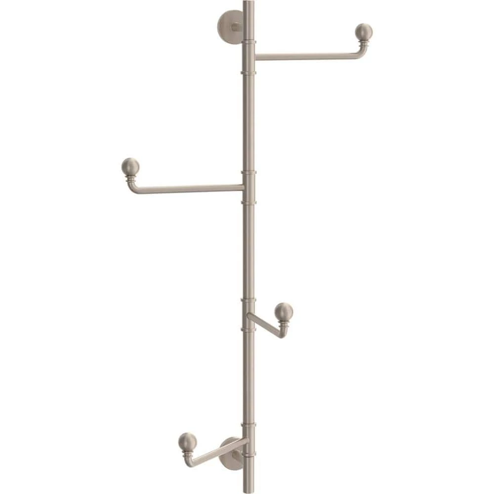 27 in. L Satin Nickel Vertical Metal Hook Rail by Home Decorators Collection