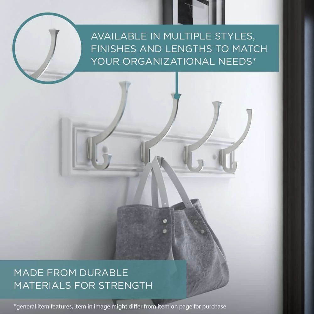 27 in. L Satin Nickel Vertical Metal Hook Rail by Home Decorators Collection - Image 6