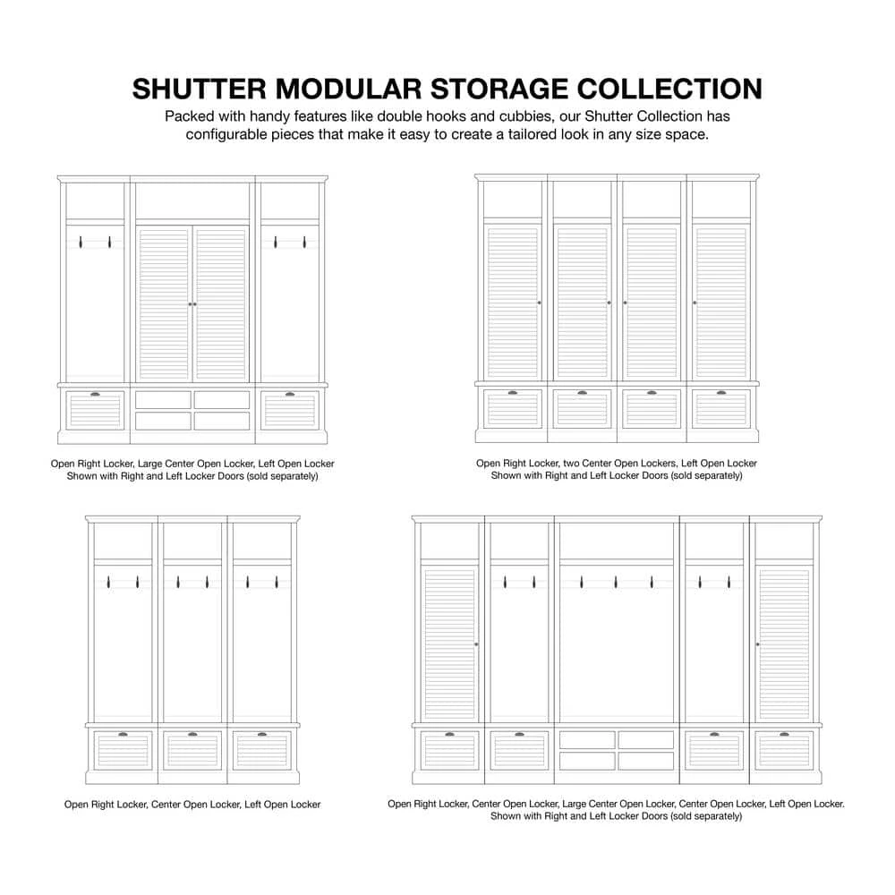 Shutter Modular Smokey Brown Open Right Locker (74 in. H x 20 in. W x 18 in. D) by Home Decorators Collection - Image 7