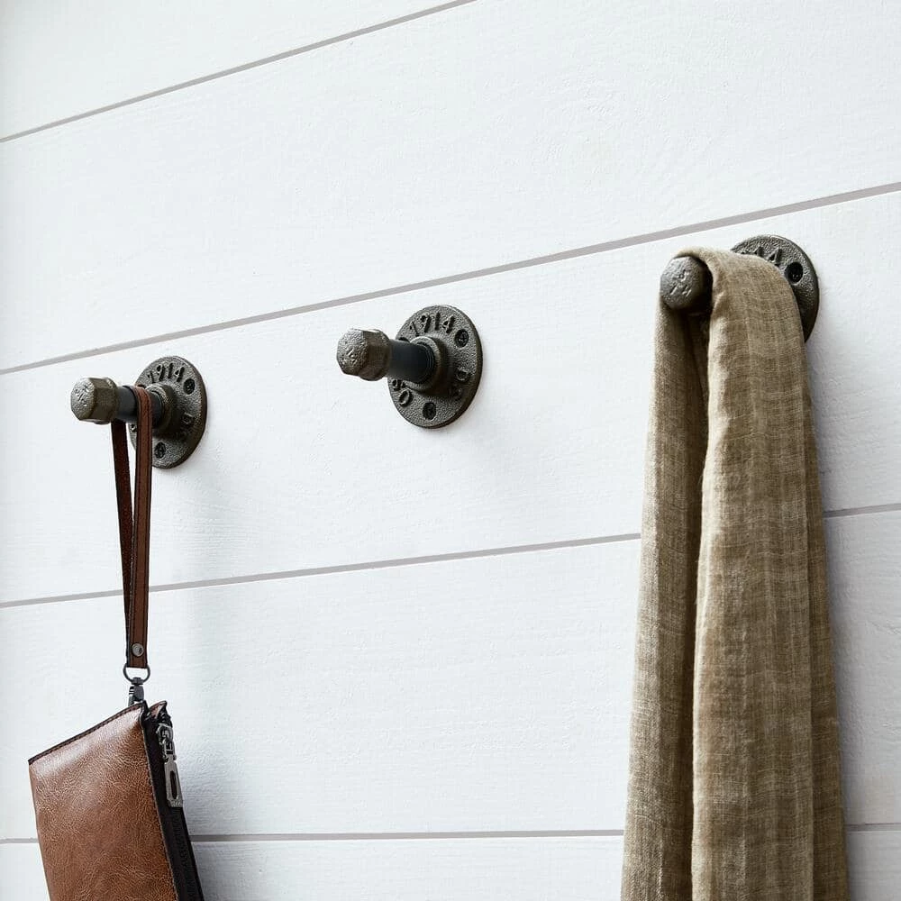 Industrial Straight Pipe Wall Hook (3-Pack) by Home Decorators Collection - Image 3