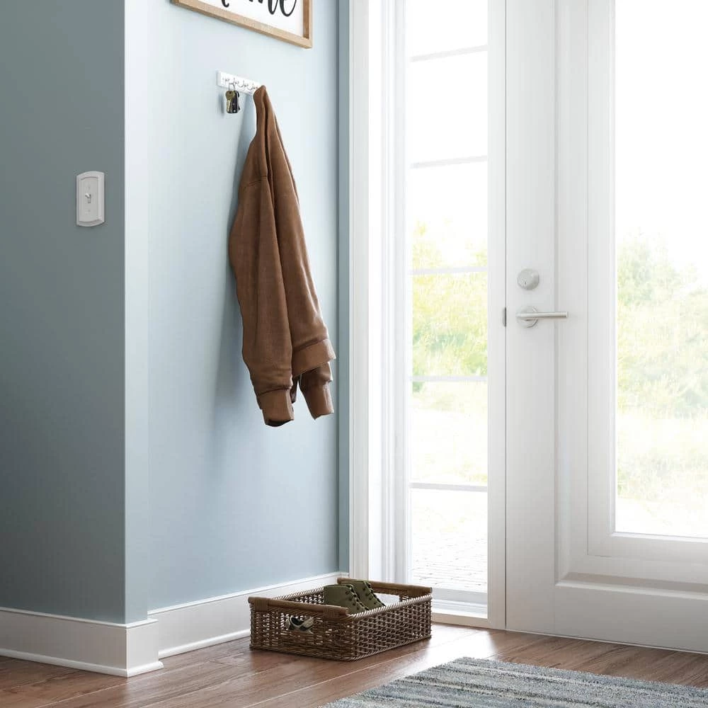 9 in. L White and Nickel Key Rail by Home Decorators Collection - Image 4