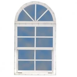 18 in. x 24 in. Single Hung Aluminum Window with Sunburst by Best Barns