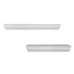 14/18 in. L x 1.75 in. W Profile Floating White Ledge (2-Piece) by Home Decorators Collection