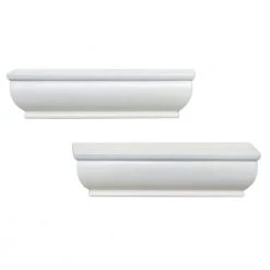 2-Shelf 8 in. L x 4 in. W Profile White Ledge by Home Decorators Collection