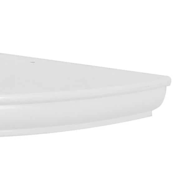 18 in. L x 18 in. W Profile White Corner Shelf by Home Decorators Collection - Image 2