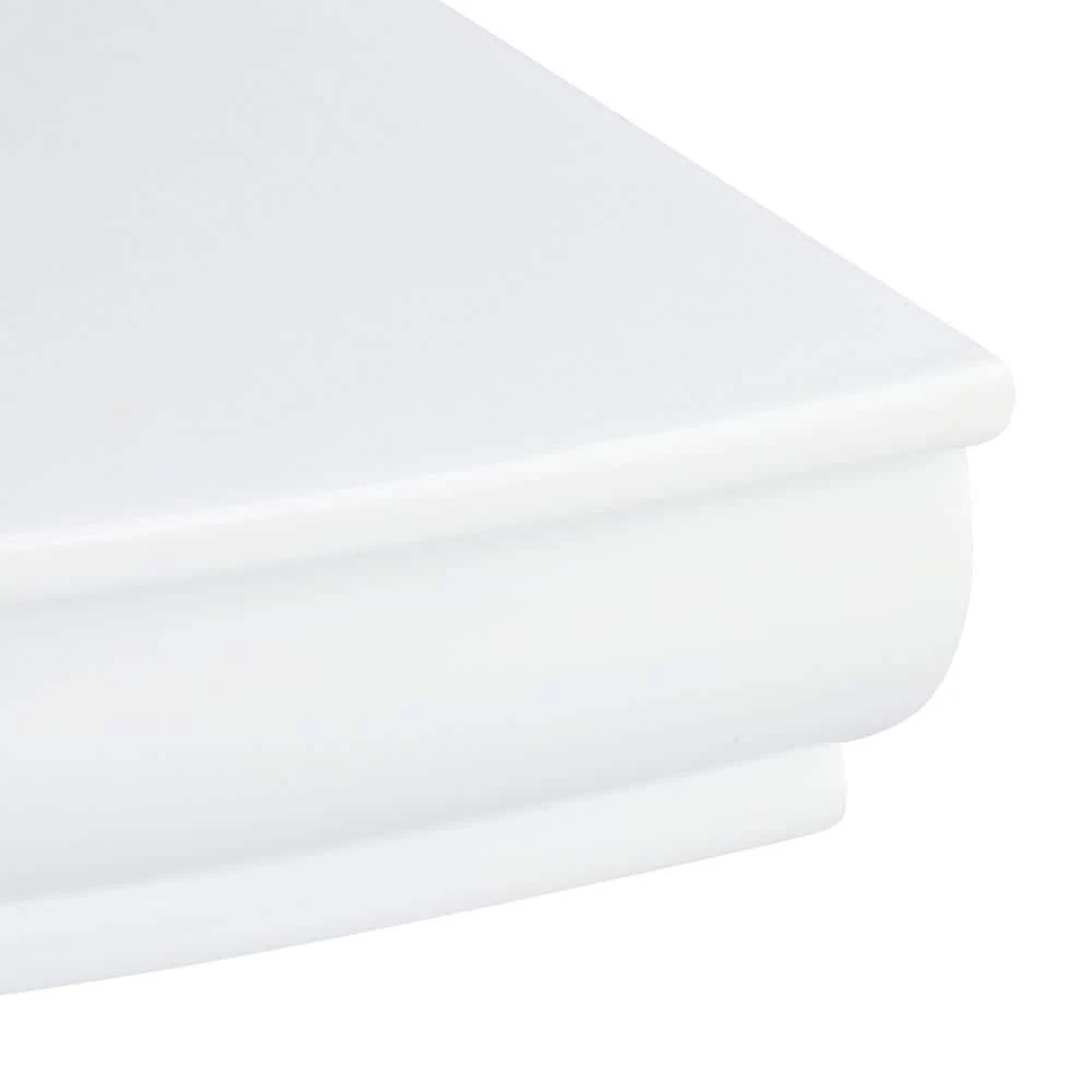 12 in. L x 12 in. W x 1.75 in. H Profile White Corner Shelf by Home Decorators Collection - Image 2