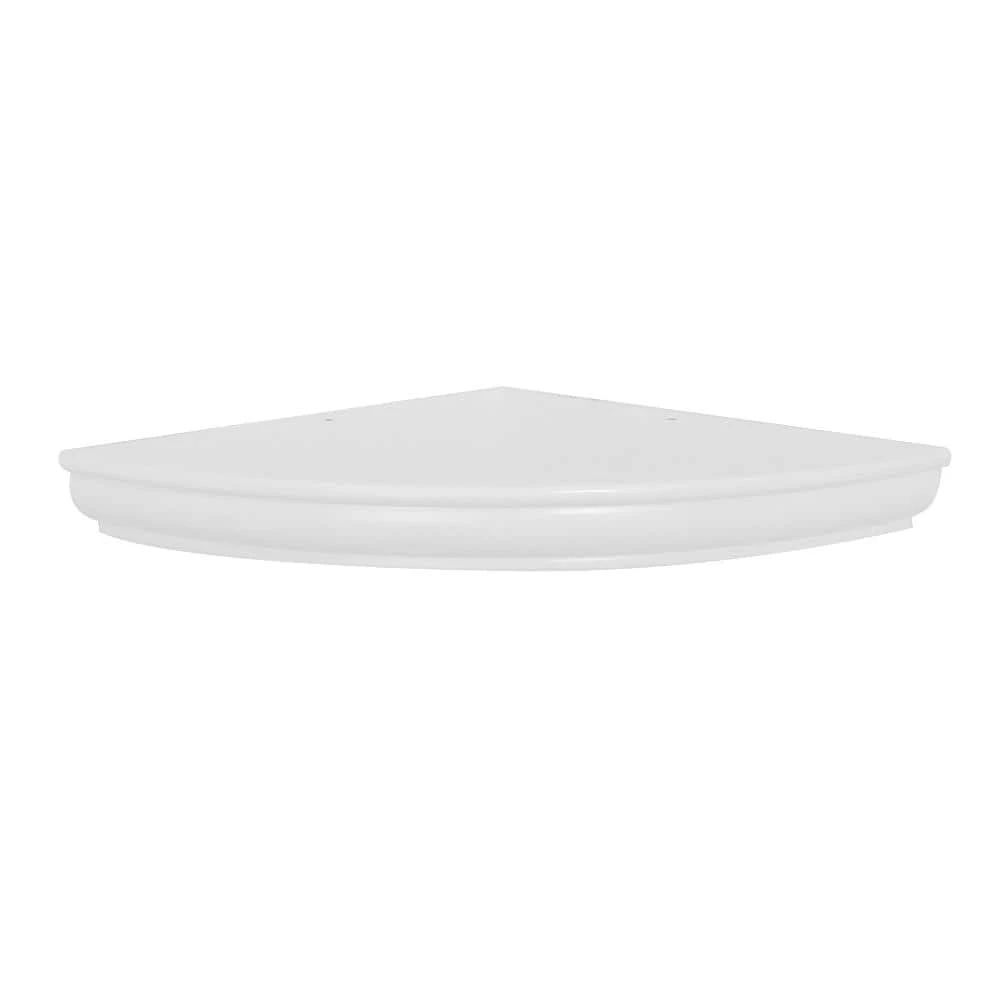 12 in. L x 12 in. W x 1.75 in. H Profile White Corner Shelf by Home Decorators Collection