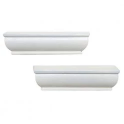 8 in. L x 1.75 in. H White Floating Ledge (2-Pack) by Home Decorators Collection