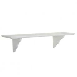 7.5 in. D x 23 in. L x 5/8 in. H White Classic Shelf Kit by Home Decorators Collection