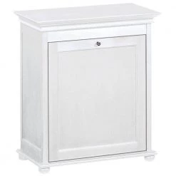 Hampton Harbor 24 in. Single Tilt-Out Hamper in White by Home Decorators Collection